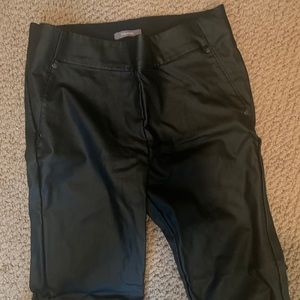 Faux leather pants